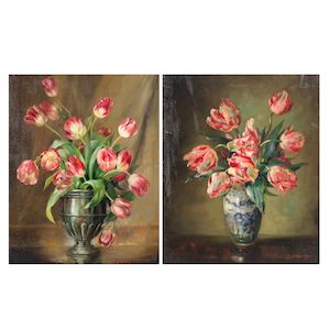 Cecil Kennedy (British, 1905-1997) Still lives of tulips