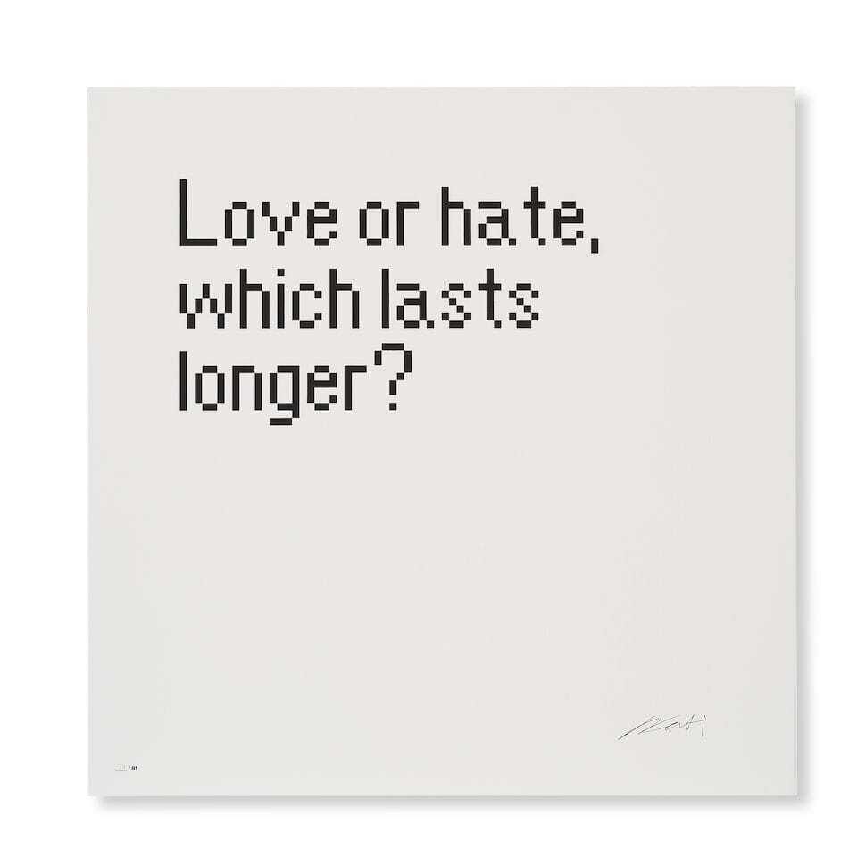 Love an hate, which lasts longer? (Question 4/81)