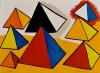 ALEXANDER  ORIGINAL HAND SIGNED NUMBERED LITHOGRAPH 1976 AMERICAN KINETIC ART
