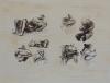 HENRY  HAND SIGNED LITHOGRAPH 1973 BRITISH FIGURATIVE ABSTRACT ART