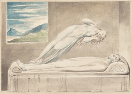 The Grave: The soul hovering over the body reluctantly parting with life