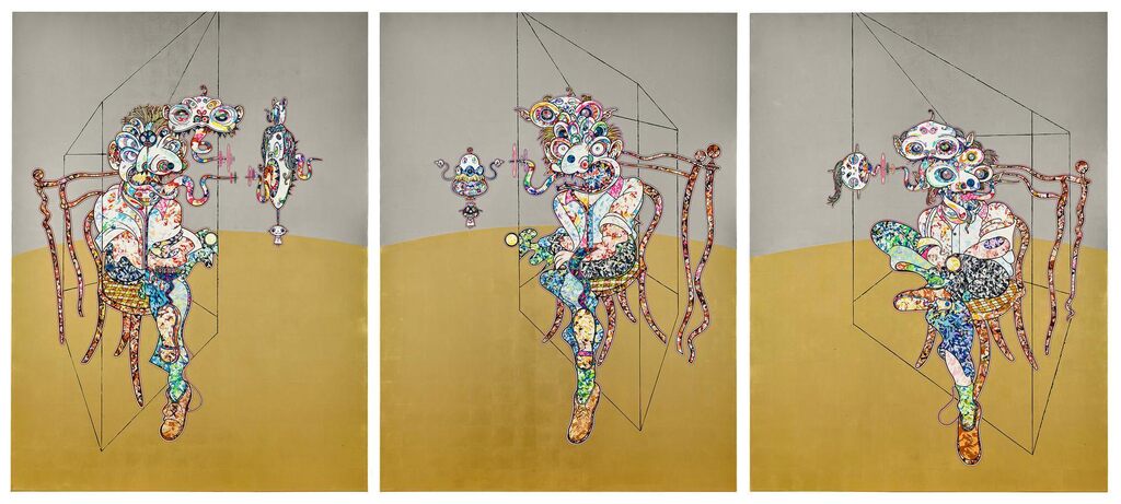 Takashi Murakami, Homage To Francis Bacon (Three Studies of Lucian Freud)