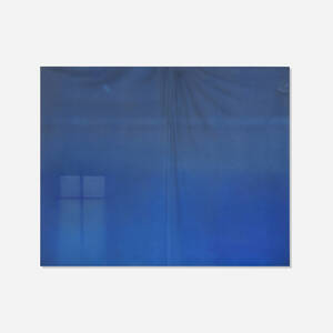 Untitled Painting in Dark Blue Over Cerulean