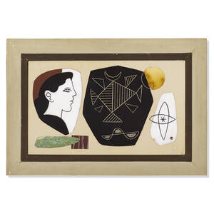 Untitled (Collage with woman in profile)