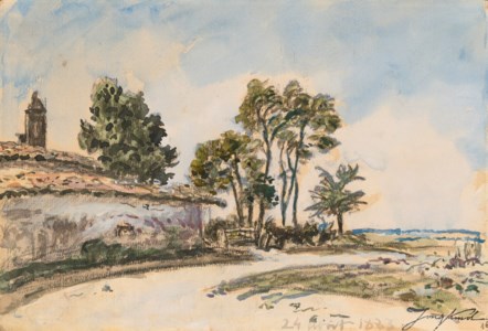La sortie du village, Dauphiné ( recto ; verso )
