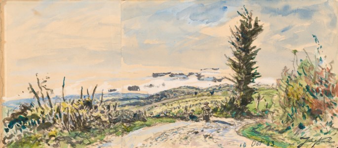 Paysage du Dauphiné ( recto ; verso)