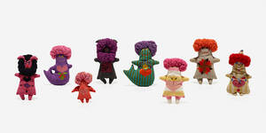 collection of eight dolls