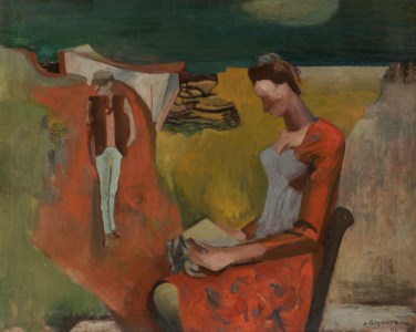 Woman Reading by the Sea
