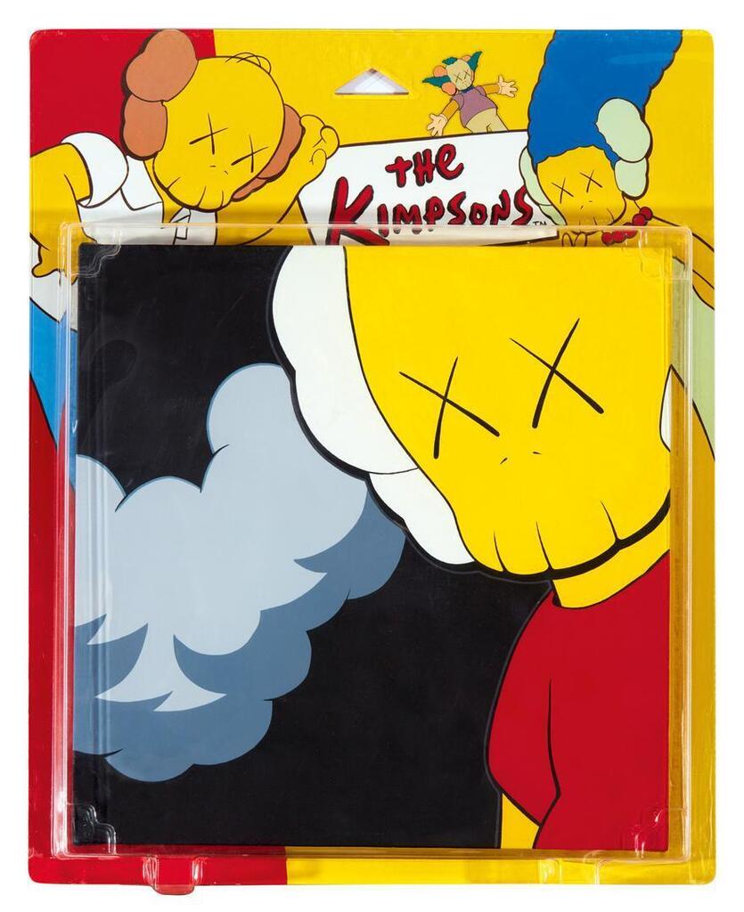 KAWS, UNTITLED (KIMPSONS) (Package Painting Series) （KIMPSONS)