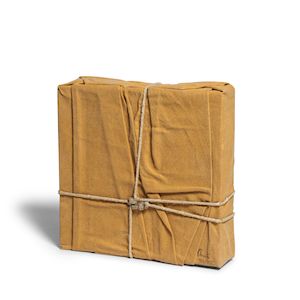 Christo & Jeanne-Claude (American/Bulgarian, 1935-2020; 1935-2009) The Floating Piers (Wrapped Book) Tarpaulin-wrapped book with twine, 2017, signed and numbered XVI/XX in pencil by Christo on the fabric cover (from the artist's proof set of 20 in Roman numerals; there was also an edition of 20 in Arabic numerals), the wrapped fabric and twine glued in place (as issued), published by Taschen, CologneOverall 302 x 308 x 75mm (11 7/8 x 12 1/8 x 2 7/8in)