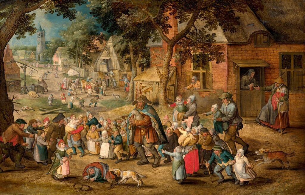 Pieter Brueghel, The Bagpipe Player and the Children