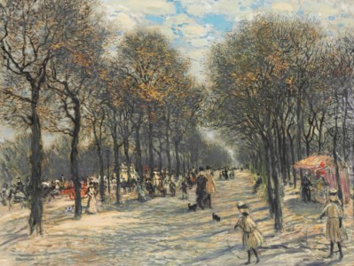 Allée d'arbres aux Champs-Elysées
