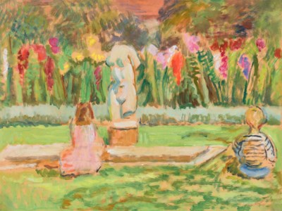 Henrietta and Julian by the Garden Pool, Charleston