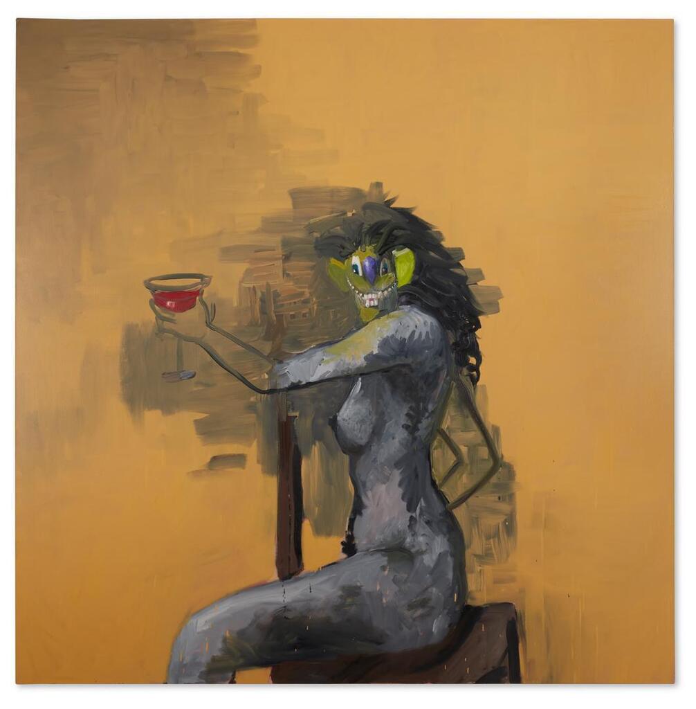 George Condo, The Cocktail Drinker's Wife