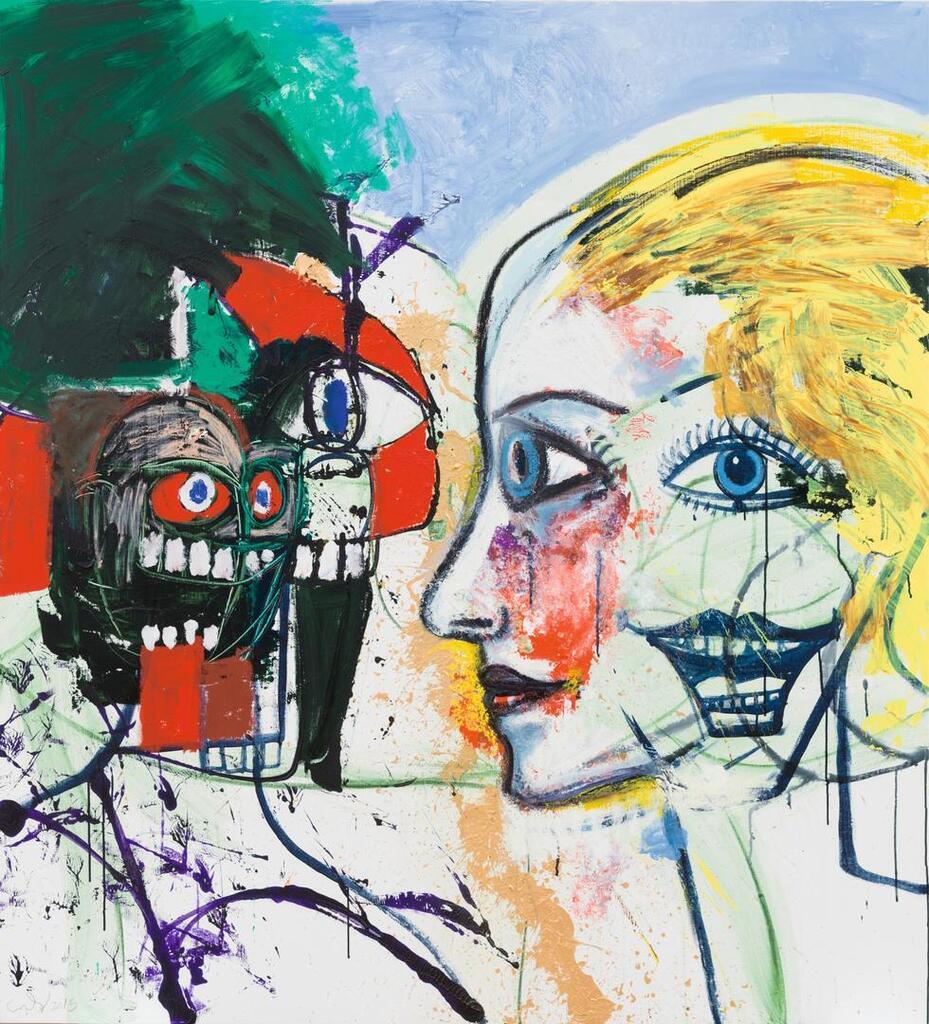 George Condo, Untitled (Artist and Muse)