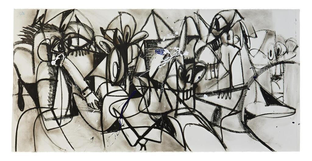 George Condo, Black and White Composition