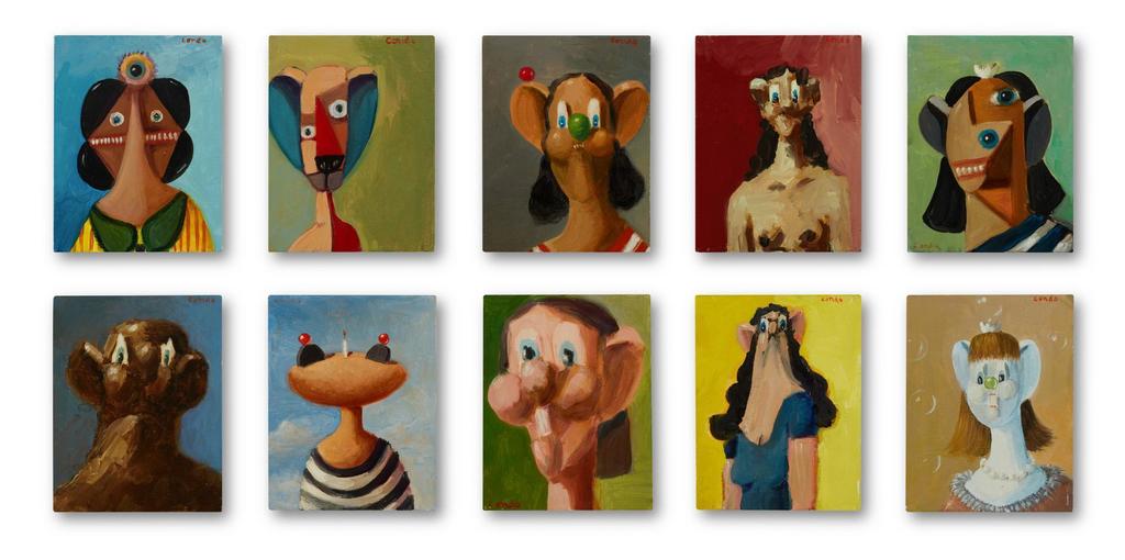 George Condo, Ten Small Portraits | 《小型肖像十幅》