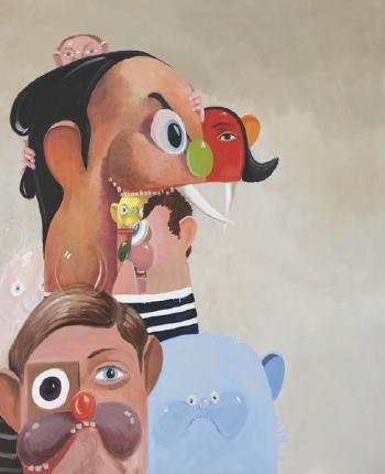George Condo, Tumbling Heads