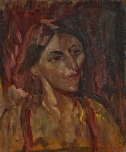 Portrait of Lilian (recto); Self-Portrait (verso)