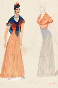 Costume Design for Two Young Women in Carmen