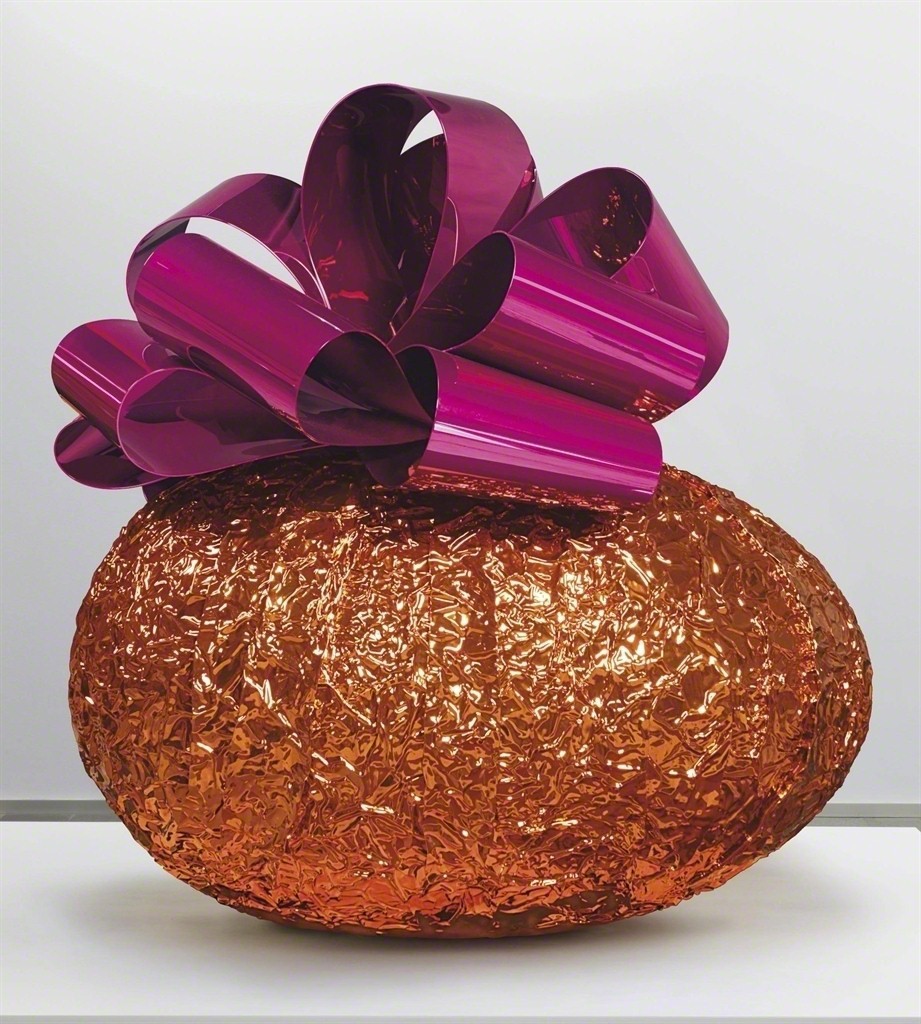 Jeff Koons, Baroque Egg with Bow (Orange/Magenta)