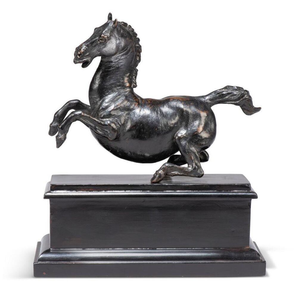 A rearing horse