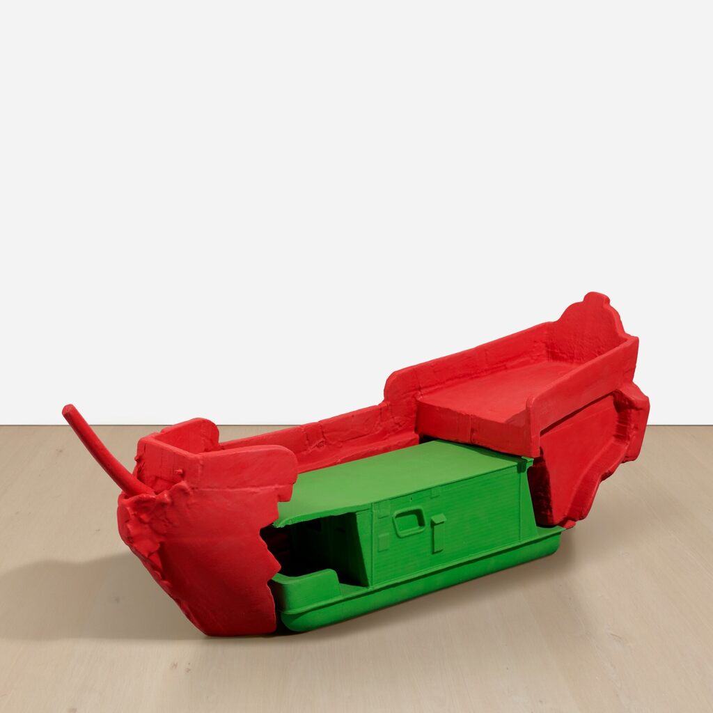 Houseboat and frigate, X-mas