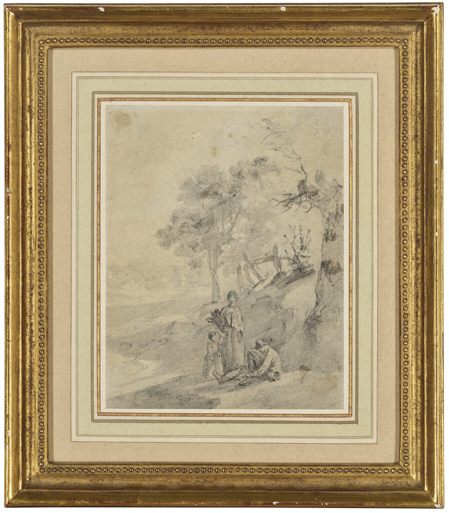 Landscape with a peasant family resting