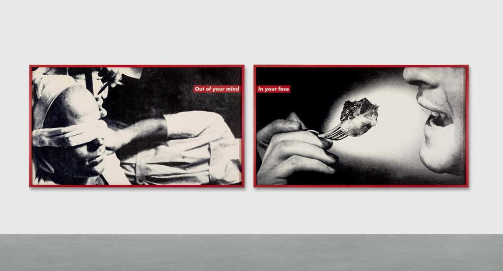 Untitled (Out of your mind) and Untitled (In your face)