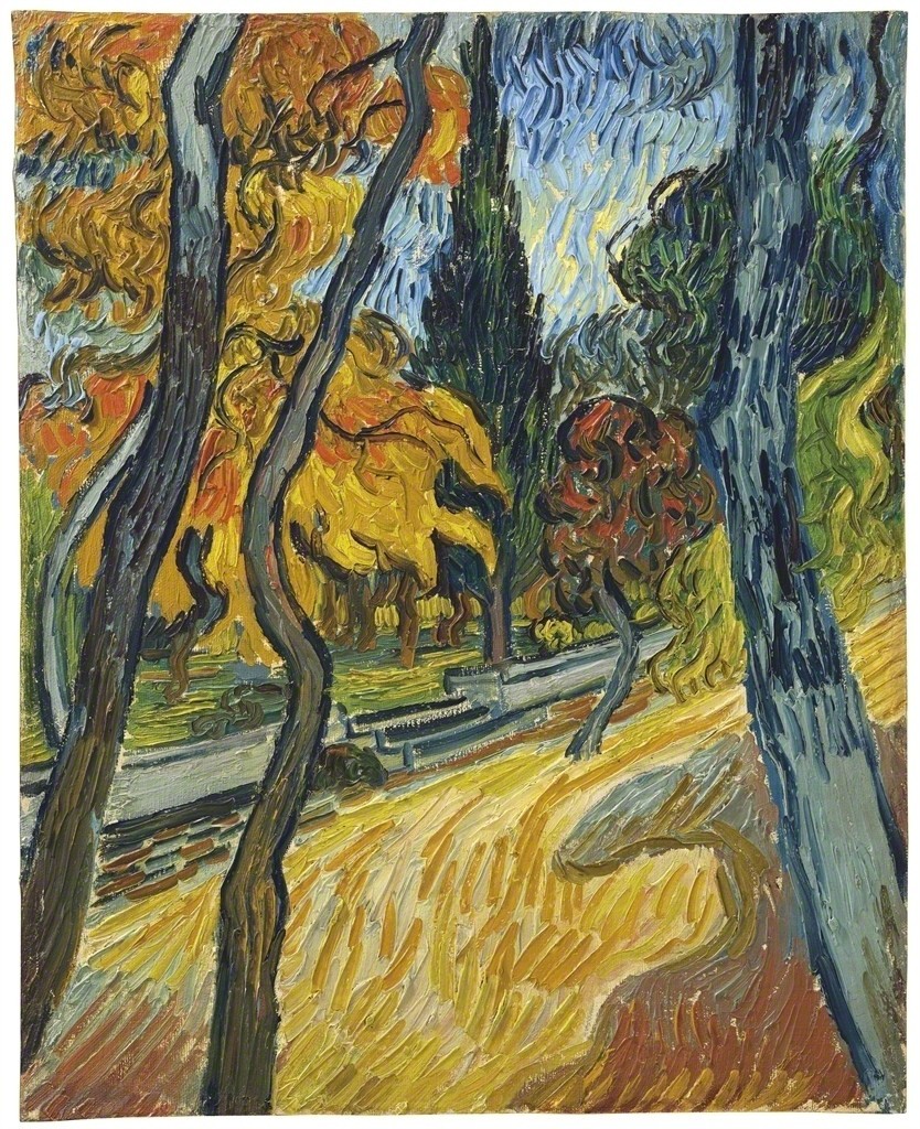 Arbres dans le jardin de l'asile