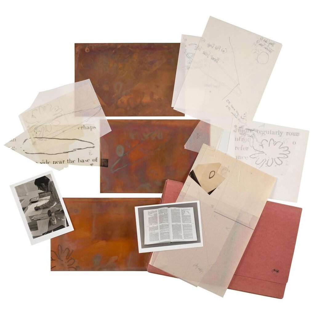 Accordion Folder Containing Plates, Drawings, Tracings, Photo Transparencies used in the Preparation of Signals 23