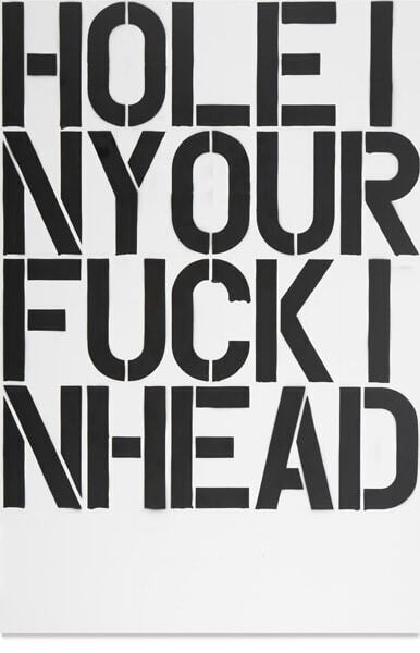 Christopher Wool, Hole in Your Fuckin Head (W31)