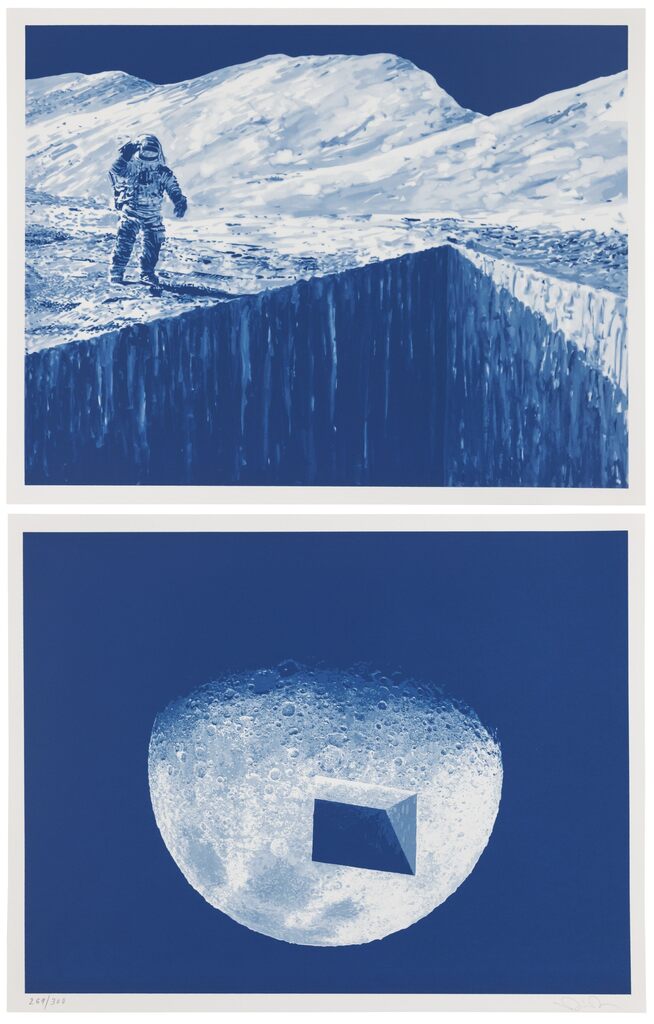 Deep Wall; and Square Out of the Moon, from Lunar Prints