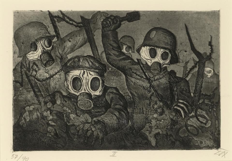 Der Krieg (The War) (Karsch 70-119, Karsch 120); 'Der Krieg: 24 Offsetdrucke nach Originalen aus dem Radierwerk von Otto Dix'