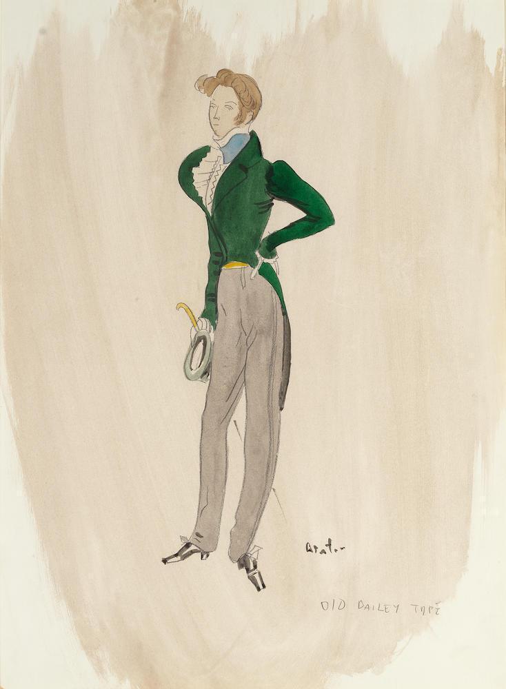 Costume Design for Old Bailey Type from On a Clear Day You Can See Forever