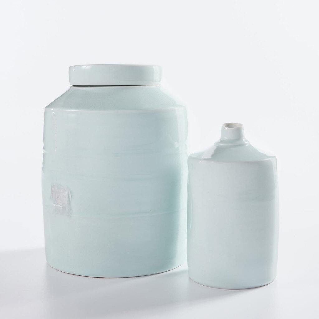 Lidded jar and vessel