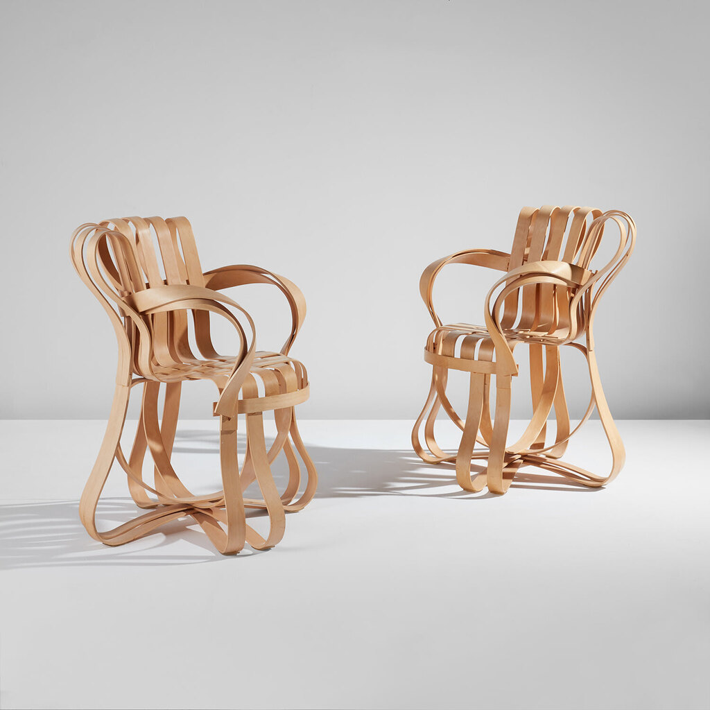 Pair of "Cross Check" armchairs