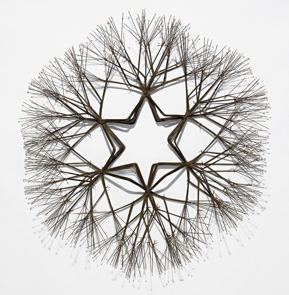 Untitled (S.864, Wall-Mounted Tied-Wire, Open-Center, Six Branched Form Based on Nature)