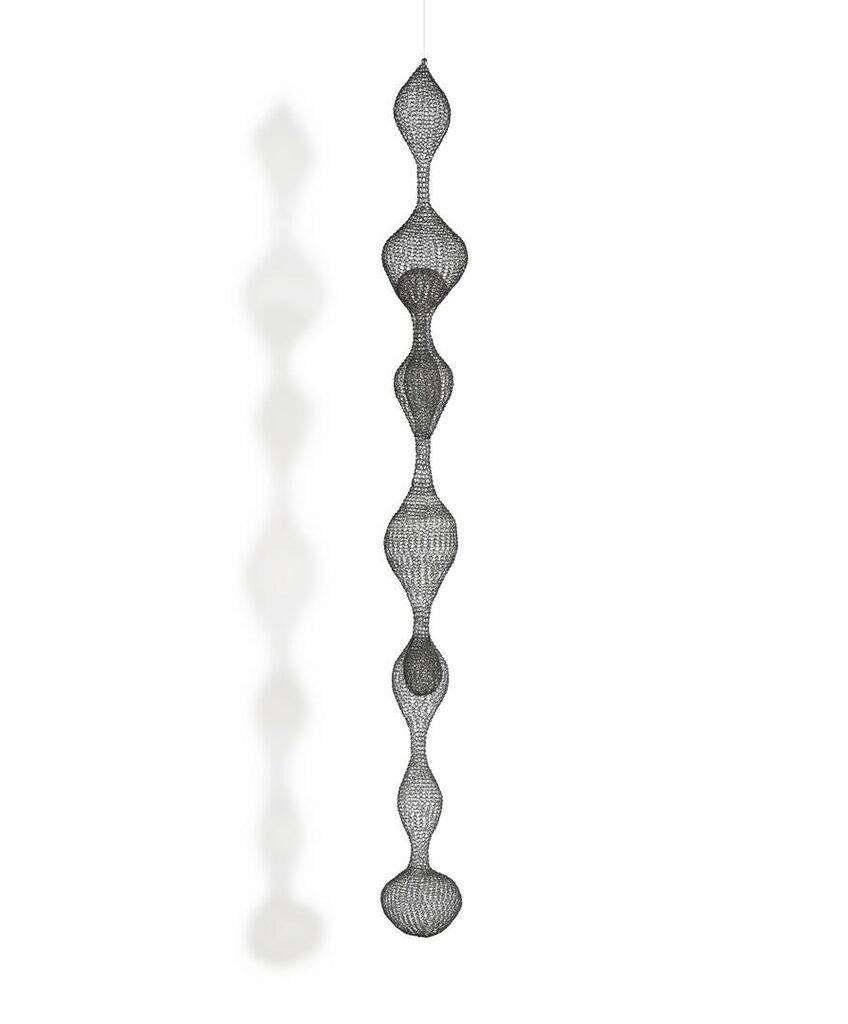 Untitled (S.410, Hanging Seven-Lobed, Three-Part Continuous Form (Stripes))