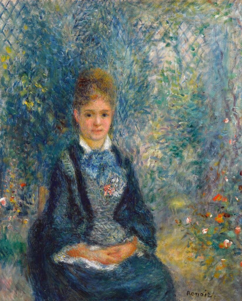 Pierre-Auguste Renoir, Jeune fille assise dans un jardin ou La Grisette