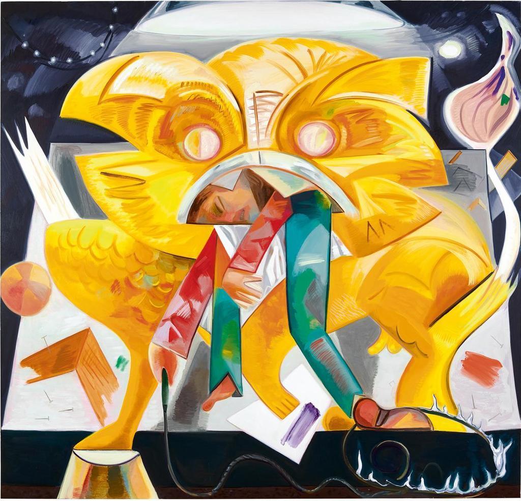 Dana Schutz, Lion Eating Its Tamer 獅子吃馴獅人