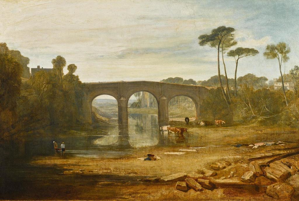 J. M. W. Turner, WHALLEY BRIDGE AND ABBEY, LANCASHIRE: DYERS WASHING AND DRYING CLOTH