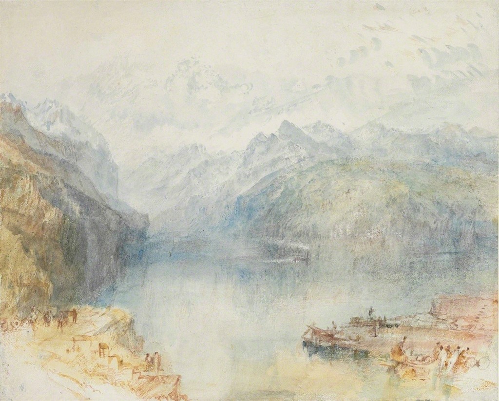 J. M. W. Turner, The Lake of Lucerne from Brunnen, with a Steamer