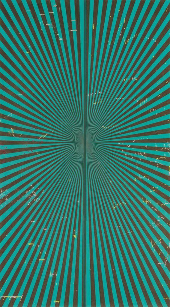 Untitled (Sandbar Brown and Light Aqua Butterfly 54.04)