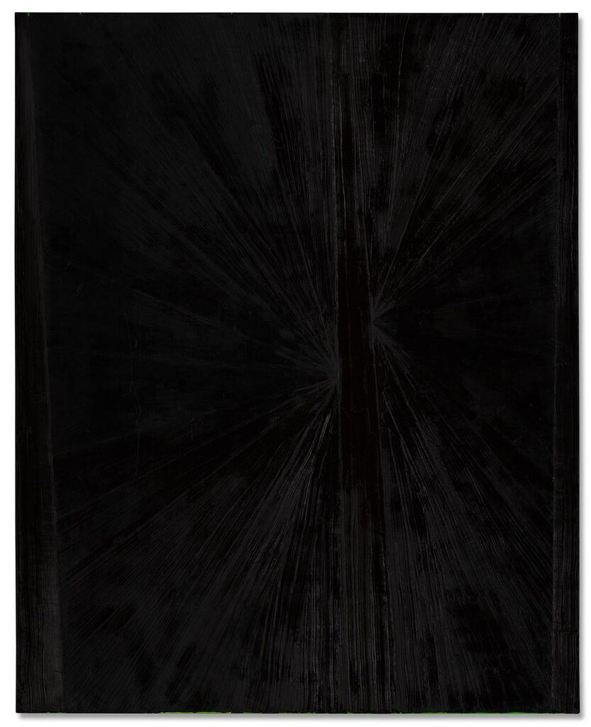 Mark Grotjahn, Untitled (Black Butterfly Over Lime)