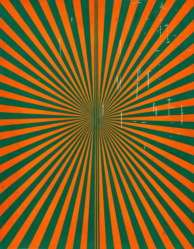 Mark Grotjahn, Untitled (Orange and Green Butterfly 45.02)