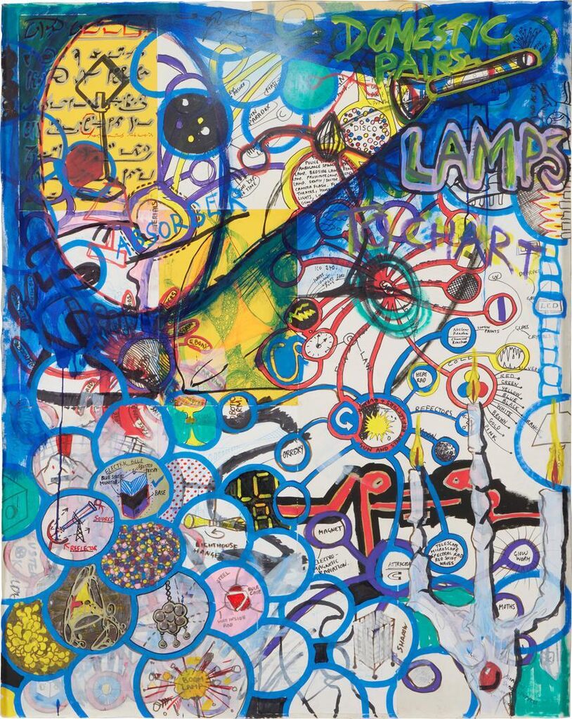 Studio Wall Drawing: Domestic Pairs - Lamps