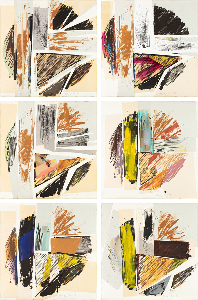 #3 Untitled; #16 Untitled; #18 Untitled; #19 Untitled; #23 Untitled; and #24 Untitled, from Monotype, Collage Series (see T. 227)
