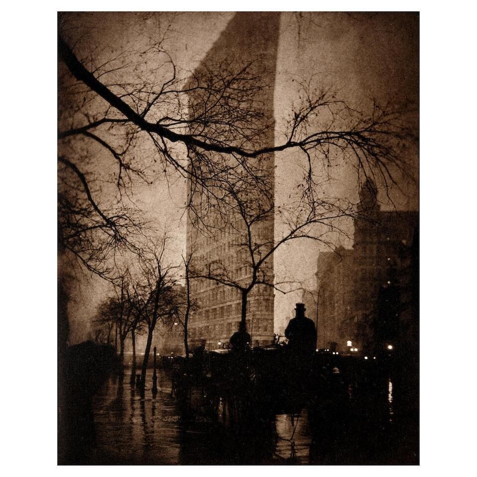 Grand Prix at Longchamp: After the Races, Paris, 1907; Self-Portrait with Sister, Milwaukee, 1900; Torse, Paris, 1902; Moonrise, Mamaroneck, New York, 1904; In Memoriam, New York, 1902; Steichen and Wife Clara on their Honeymoon, Lake George, New York, 1903; Richard Strauss, New York, 1904; The Flatiron. New York, 1905; Heavy Roses, Voulangis, France, 1914; Isadora Duncan at the Portal of the Parthenon, Athens, 1920; Three Pears and an Apple, France, c. 1921; Brancusi in His Studio, Paris, 1925