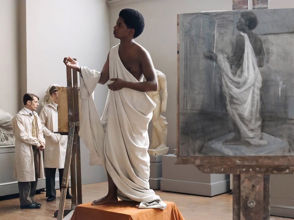 Black Apollo Diptych (Once Again... Statues Never Die)